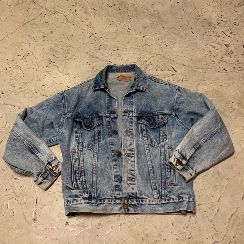 VINTAGE LEVIS acid wash trucker jacket men’s M